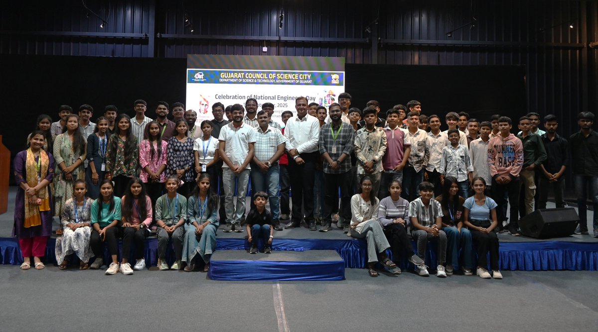 GujScienceCity's tweet image. What an inspiring celebration of #NationalEngineersDay at Science City!
We had an amazing time honoring the creativity, dedication, and hard work of engineers who shape our world.
Thank you to all the visitors, students, and engineering enthusiasts who joined us in celebrating