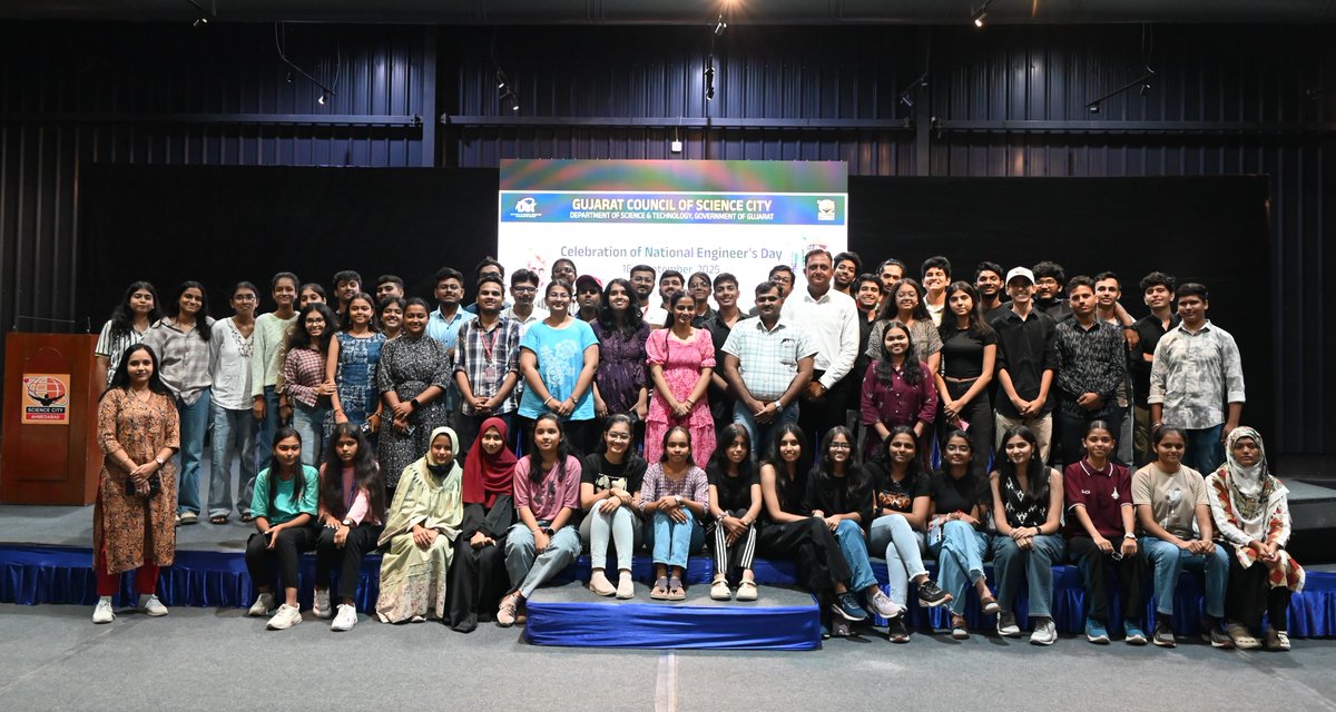 GujScienceCity's tweet image. What an inspiring celebration of #NationalEngineersDay at Science City!
We had an amazing time honoring the creativity, dedication, and hard work of engineers who shape our world.
Thank you to all the visitors, students, and engineering enthusiasts who joined us in celebrating
