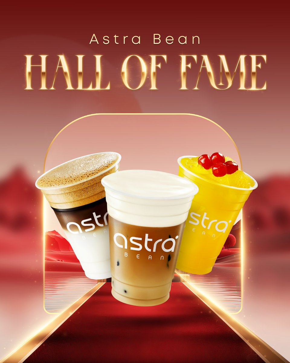 astra_bean's tweet photo. 🌟 ASTRA BEAN HALL OF FAME 🌟
Every legend starts with a sip and these drinks have officially made it to the top of your list.
This is the lineup that defines Astra Bean. Have you tried them all? 🚀 https://t.co/L0YTFnQUl5