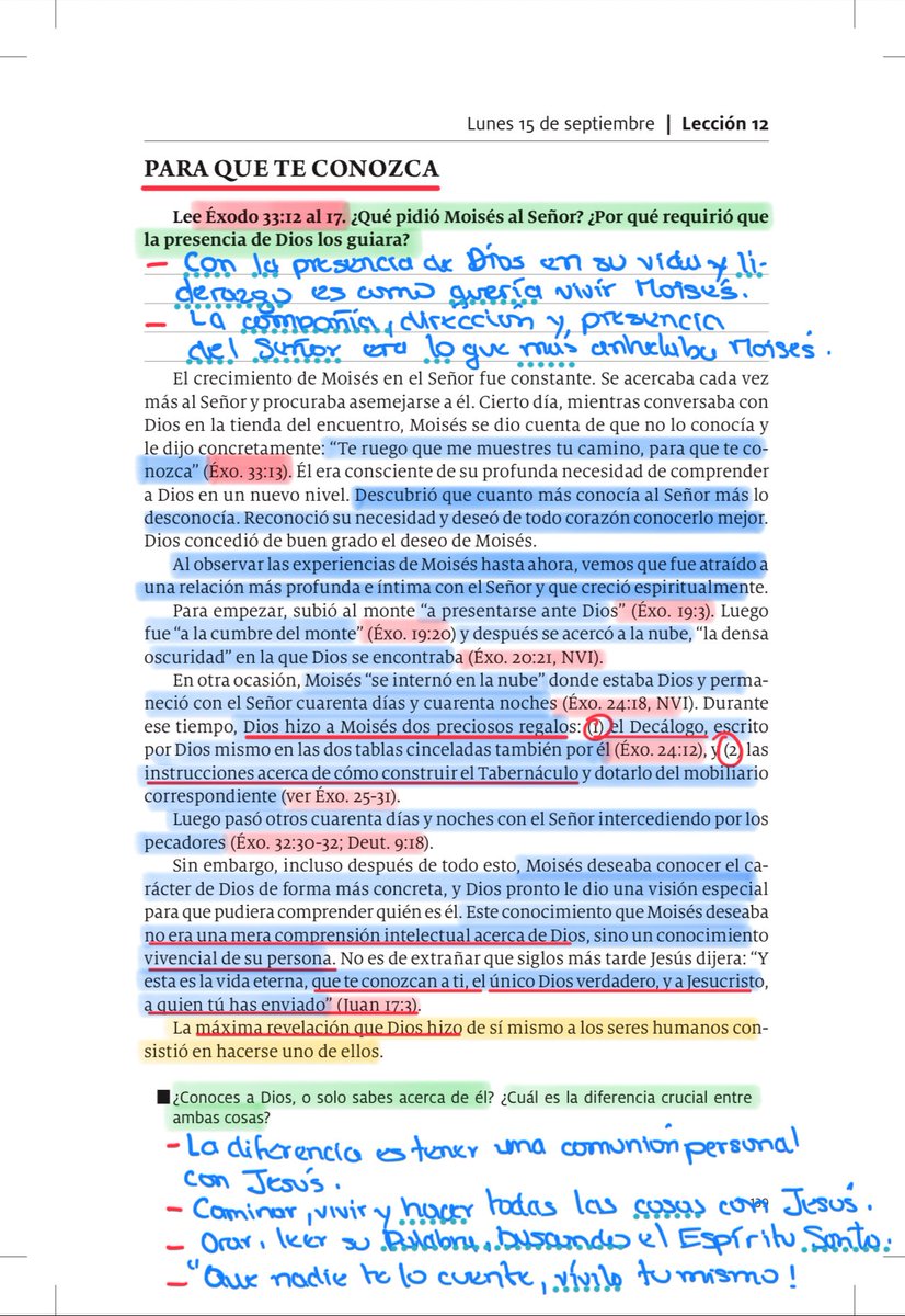 #LESAdv/lunes15
PARA QUE TE CONOZCA
Éx.33:12-17.l
🔸Moisés se acercaba cada vez más al Señor y procuraba asemejarse a él
🔸Reconoció su necesidad y deseó de conocerlo mejor
🔸Fue atraído a una relación íntima con Dios
🔸La máxima revelación que Dios hizo de sí mismo es en Jesús.