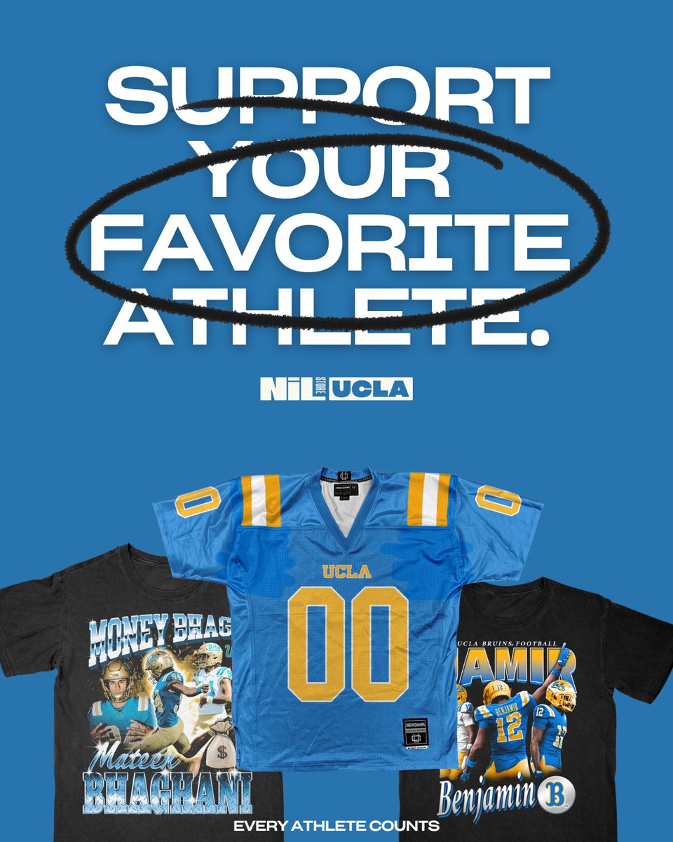 shop here and support your favorite football athlete ➡️ nil.store/ucla/sports/fo…