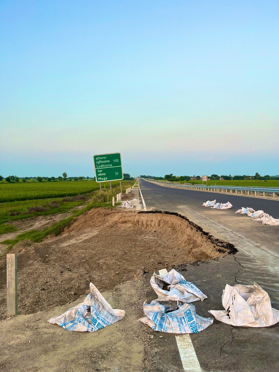 ShivrattanDhil1's tweet photo. Imagine this NH 754AD, the Bathinda–Ludhiana Greenfield National Highway that is connecting with NH 54, part of a 700 km Bharatmala stretch across several states. 

Now let me point out the reality: just a 75 km stretch of this project has been built at a staggering cost of ₹2,461.64 crores that’s roughly ₹32 crores per kilometre. 

And yet, before even being properly inaugurated, parts of it are already crumbling. Not even a kilometre in, the surface is eroding just mud underneath with a thin layer of concrete laid on top.

Does this look like a highway built to last? Was ₹32 crores per kilometre really spent here? Beyond corruption, this is a serious safety hazard. 

Let’s face it India needs foreign expertise in highway construction. There’s no shame in admitting it. With corruption and poor execution eating into taxpayer money, our so-called highways are turning into liabilities instead of assets.

@NHAI_Official @nitin_gadkari