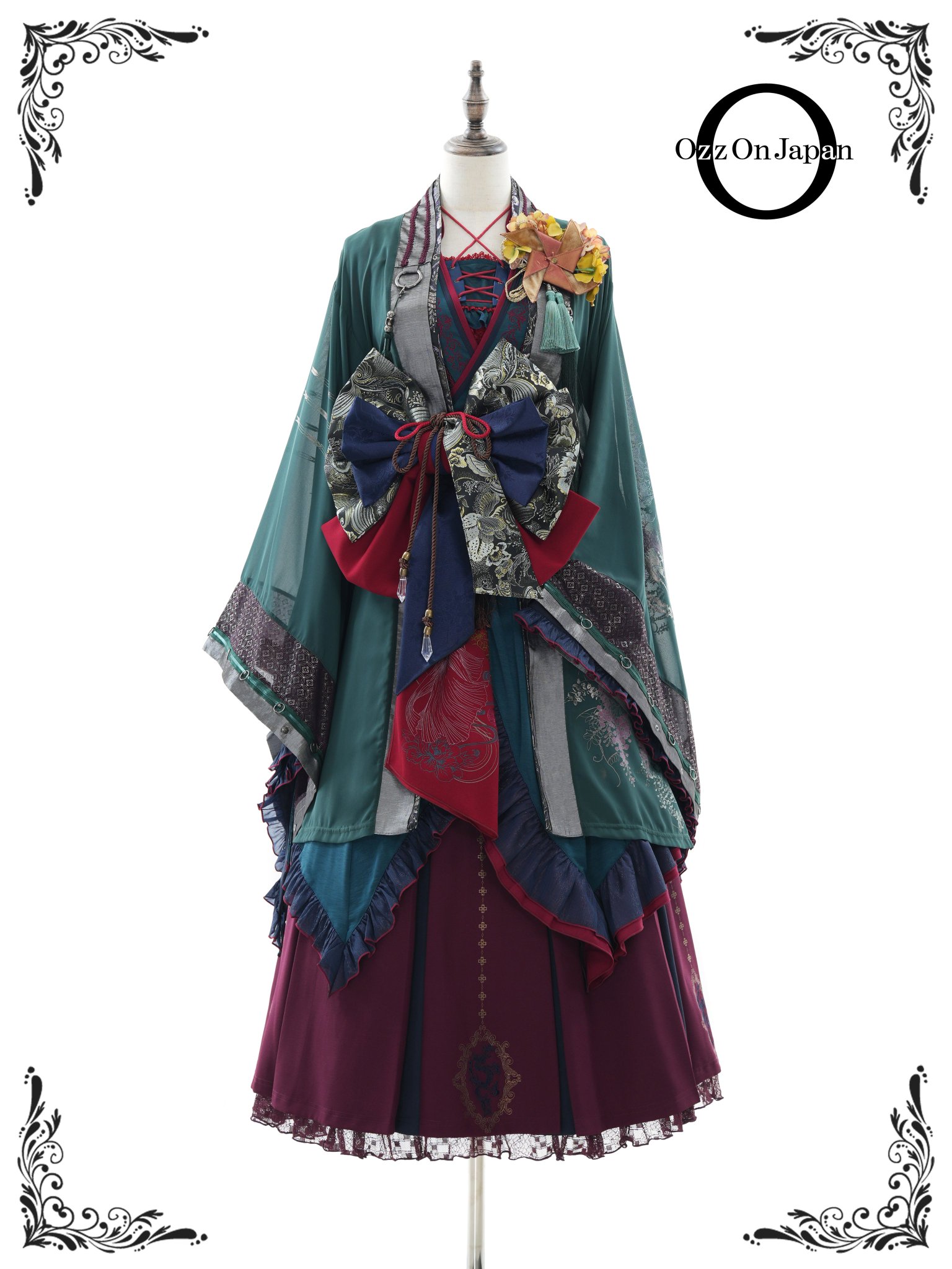 ozzon 琉金幻想 袴スカート パープル OZZON JAPAN / 琉金幻想 袴スカート