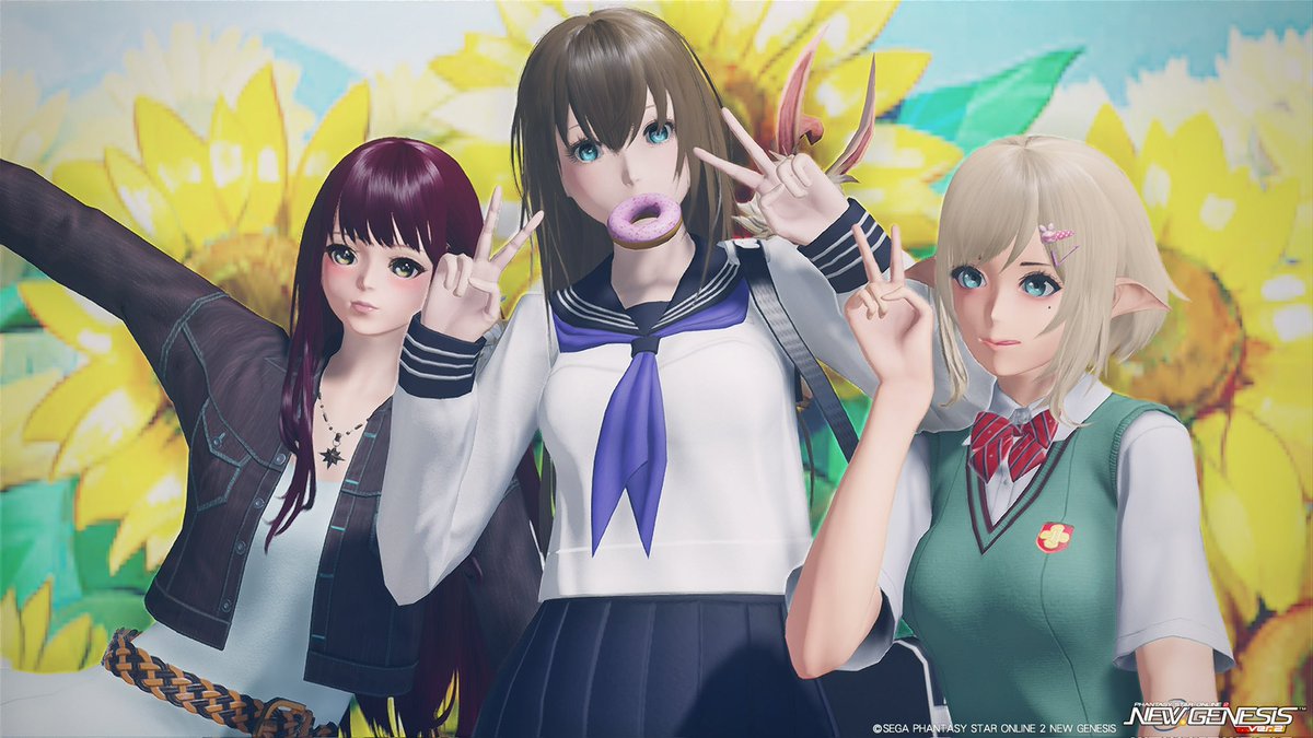 ソフィアちゃんと初顔合わせ🤭
つぎはゆっくりお話したいですね♪
 #PSO2NGS_S︎S 
PS・よしちゃんは元気です🍀*゜