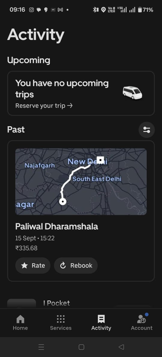 themarwariman's tweet photo. @Uber_India @Uber  

What kind of fraud are you guys doing? 

I booked a cab today morning &amp; the amount showed 508, when I reached the destination, it changed to 740, no change or route or anything. 

Now, I'm trying to register complaint in app, it is not showing the trip. WTF? https://t.co/F6Sud7Z8zW
