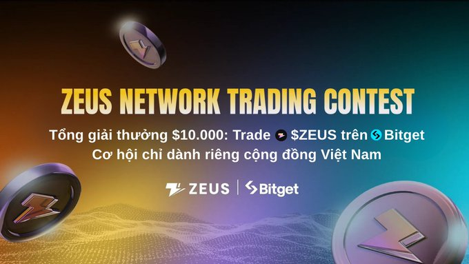 TuanNguyen_6789's tweet photo. 🔥Tham gia lụm 100 giải may mắn (mỗi người 100$) 

Tổng thưởng 10.000$ từ Zeus

Giải to, ae làm chuẩn chỉ đến có cơ hội húp quà 100$ nhé. Yêu cầu:

1⃣. Like retweet bài viết này

2⃣. Follow @ZeusNetworkVN và @ZeusNetworkHQ

3⃣. Tham gia cộng đồng Telegram https://t.co/wnHwl7dbb0

4⃣. Mua/Bán $ZEUS trên Bitget (giao dịch tối thiểu $10)

5⃣. Điền form thông tin đã tham gia: https://t.co/C9kv20J51r

Sàn sẽ check nhiệm vụ và trao thưởng cho ae hợp lệ qua Uid Bitget, bằng hình thức quay số trực tiếp. 

Chưa có tài khoản Bitget, đăng kí tại đây để nhận backcom 50%: ➡ BITGET: https://t.co/qsi7omQmvd (mã giới thiệu: ypwr0586)
