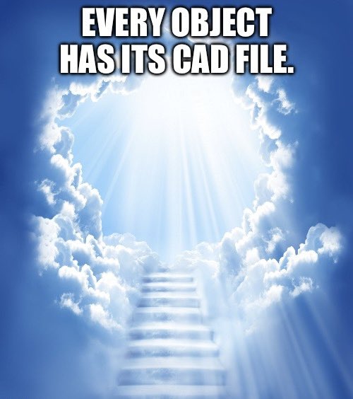 ORHEX0's tweet image. There's a saying that in heaven, all objects come with their CAD files.