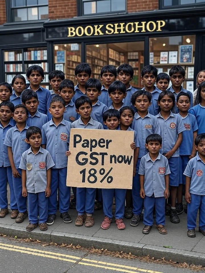kunal492001's tweet photo. “अनपढ़ रहेगा इंडिया,तभी तो अंधभक्त बनेगा इंडिया”
GST काउंसिल का नोटबुक्स क़िताबों पर  0% GST का झांसा सुनिए,पढ़िये,समझिए और रीट्वीट कर लोगों तक पहुँचाइए।
56वीं मीटिंग (सितंबर 2025) में पेपर पर GST 12% से 18% कर दिया गया है , लेकिन नोटबुक्स 0% पर! 2024 में 1 नोटबुक (72-96 पेज, A5) ₹20 थी, अब 6% हाइक+पेपर कॉस्ट से ₹21.20-₹22! 10 नोटबुक्स का खर्च ₹200 से ₹220-₹230! ITC न मिलने से सप्लायर्स इसका बोझ पैरेंट्स पर डाल रहे हैं ।पेपर महंगा होने से नोटबुक और किताबें महंगी होंगी - ‘सस्ती नहीं।’ OPA का भी इसको लेकर विरोध है,पेपर इंडस्ट्री (₹80,000Cr) पर 13% एक्स्ट्रा टैक्स! , याने की ये शिक्षा पर की जाने वाली लूट है, इसे तुरंत रद्द करो!
डिटेल्स और आंकड़े:
•  GST बदलाव: 56वीं मीटिंग (22 सितंबर 2025 से प्रभावी), पेपर 12% से 18%, एजुकेशनल पेपर 5%।
•  कीमत: 2024 में ₹20, अब 6% हाइक + पेपर कॉस्ट (1 किलो ₹6 एक्स्ट्रा, 10-20 किलो प्रति सेट = ₹60-₹120) से ₹21.20-₹22 अनुमानित।
•  10 नोटबुक्स: ₹200 से ₹220-₹230।
•  स्रोत: सागइन्फोटेक (11 सितंबर), टाइम्स ऑफ इंडिया (13 सितंबर), दस्तावेज़ (क्लासिक स्टेशनरी)।
•  इम्पैक्ट: ITC न होने से सप्लायर्स कॉस्ट पास-ऑन कर रहे, OPA का भी इसे लेकर विरोध है। #GSTScam #EducationTax #SaveParents #TaxOnPaper”