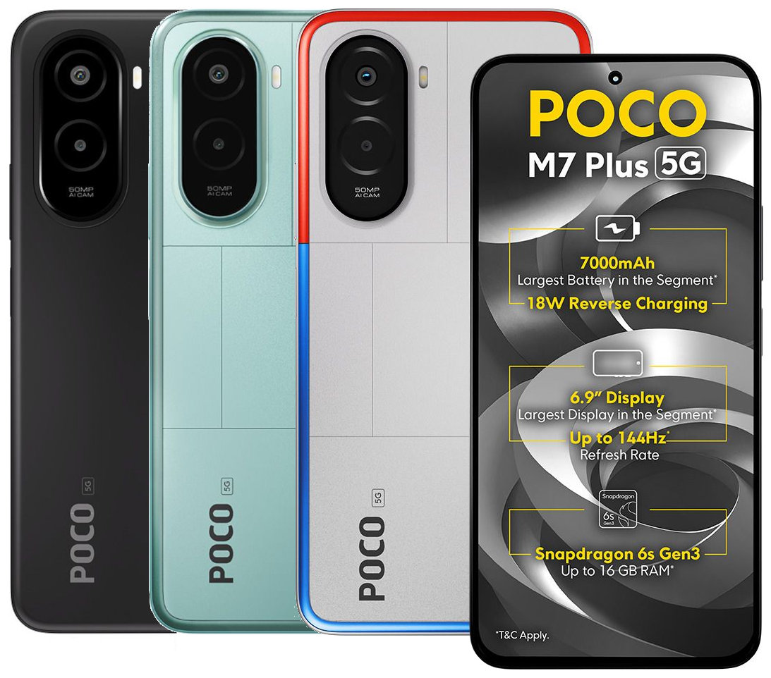 FoneArena's tweet photo. POCO M7 Plus 5G 4GB Limited Edition launched for Rs. 12,999 https://t.co/pYMqGEXwdX #POCOM7Plus https://t.co/rLG4qgocSx