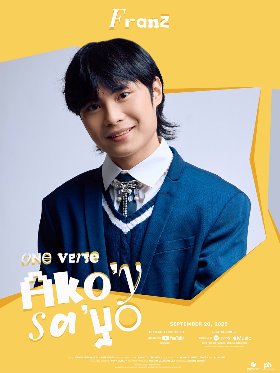 ONE VERSE ‘Ako’y Sa ‘Yo’ Digital Single

📅 2025.09.20
📺 Official Lyric Video on YouTube • 7PM [PHT]
🎧 Streaming on Spotify, Apple Music, and all digital platforms (time may vary)

🔗 Pre-save now: tinyurl.com/AkoySaYo

#ONEVERSE_ph #OV_AkoySaYo #OV_Franz #DigitalSingle