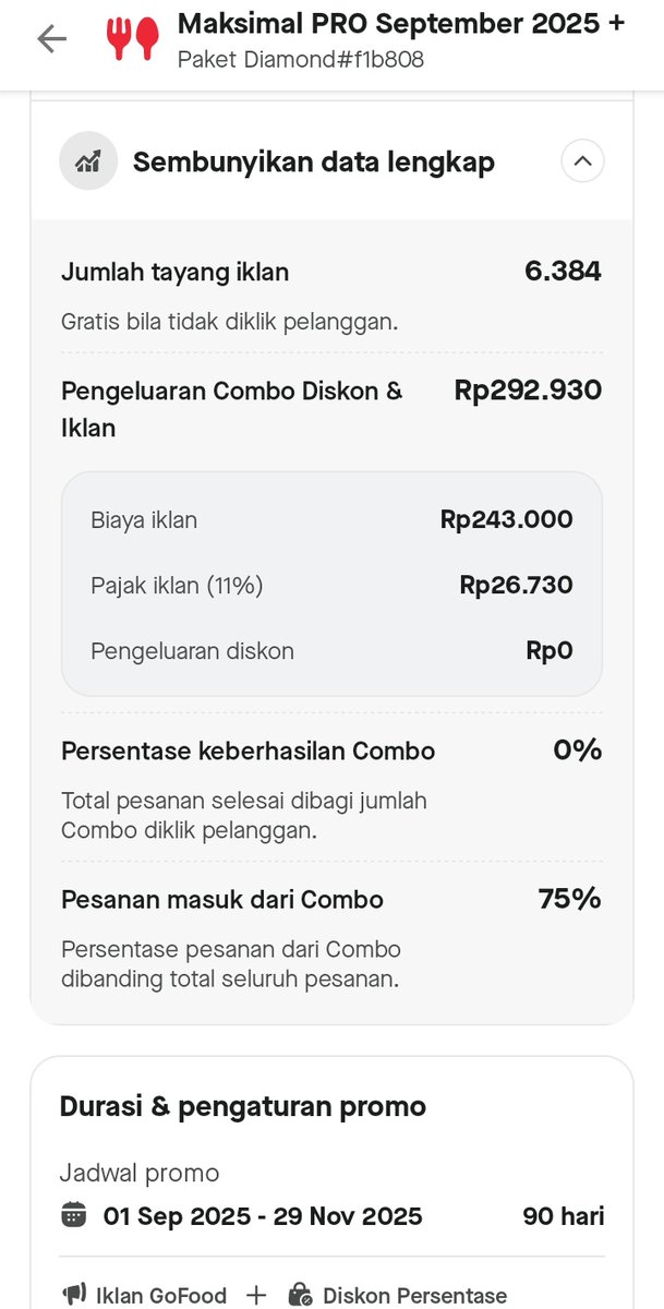 shine28lou's tweet photo. @gojekindonesia ini gimana ya, kok bisa resto gofood langsung aktif iklan yang sama sekali ga ada yang klik apa2, iklan tiba2 jalan sendiri baru ketauan 2 minggu, biaya smpe 292rb diambil dari saldo penjualan gitu aja????? https://t.co/vkypLadpye