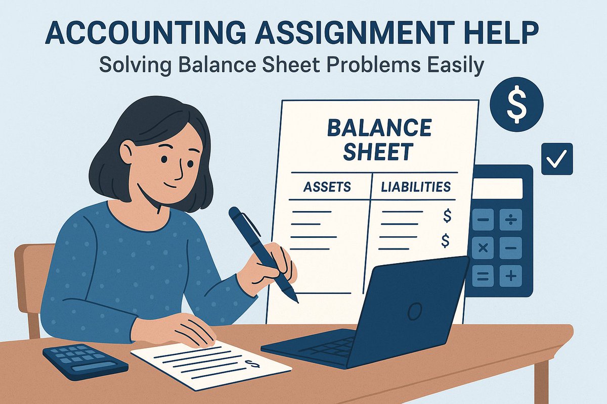 GetAssignmentAU's tweet image. For those staring down a balance sheet problem tonight — these quick checks help:
Look for missing small items (prepaid, accrued)
Check classifications (current vs noncurrent)
Double-check calculations
Include adjustments (depreciation, bad debts)
Work under time constraints