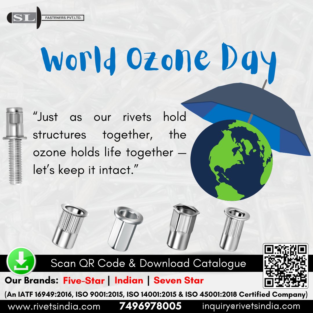 Slfasteners321's tweet image. The ozone is breaking down more and more each year; that&apos;s a fact. That being said, we have to be more conscious of the sun and what it can do to your skin.
.
World Ozone Day..
.
.
#blindrivettool #blindrivets #slfasteners #handtools #ozoneday #WorldOzoneDay