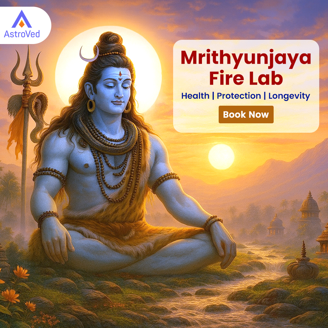AstroVed's tweet image. Seek Shiva’s blessings through the Mrithyunjaya Fire Lab. Protect against dangers, overcome disease, &amp;amp; invite longevity, strength &amp;amp; peace. Perform on your birthday or auspicious hours for maximum power. astroved.com/instant-pooja/…

#MrithyunjayaHoma #Shiva #FireLab #AstroVed