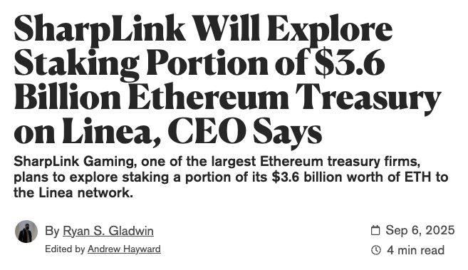 thinkingblob's tweet image. tldr on $LINEA

&amp;gt; L2 backed by Joseph Lubin (Consensys, Metamask, SBET)
&amp;gt; Fast settlement + low fees, zkEVM rollup
&amp;gt; LINEA has massive distribution via Metamask as the most used wallet
&amp;gt; SBET holds $4b worth of ETH
&amp;gt; A lot of this ETH will be deployed on Linea
&amp;gt; Co-founders of…