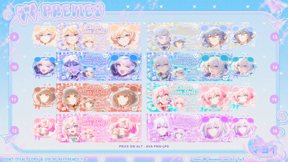 mxayoi's tweet image. 🌻 Help RT pls, thx 🍭

Haii, dlm rangka 3rd anniv ngeBA aku ada Clearance SALE 96 layout ready stock kemarin 🫶  Price mulai dari 5k-11k bs cek alt di slide (๑•ᴗ•๑) Payment bisa via QRIS ♡

Yuk jajan! Boleh cek thread ada leot bright &amp;amp; dark ♡‧₊˚

#zonauang #zonajajan