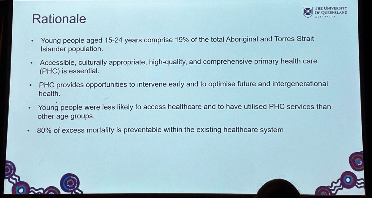BronFredericks's tweet photo. Dr Stephen Harfield @UQPoche presented at the Public Health Association (PHAA) of Australia Conf in Wollongong, NSW on his PhD research, which focused on strengthening primary health care for Aboriginal & Torres Strait Islander young people living in urban SE Qld. #PHCmatters https://t.co/0ObH7b1Lbg