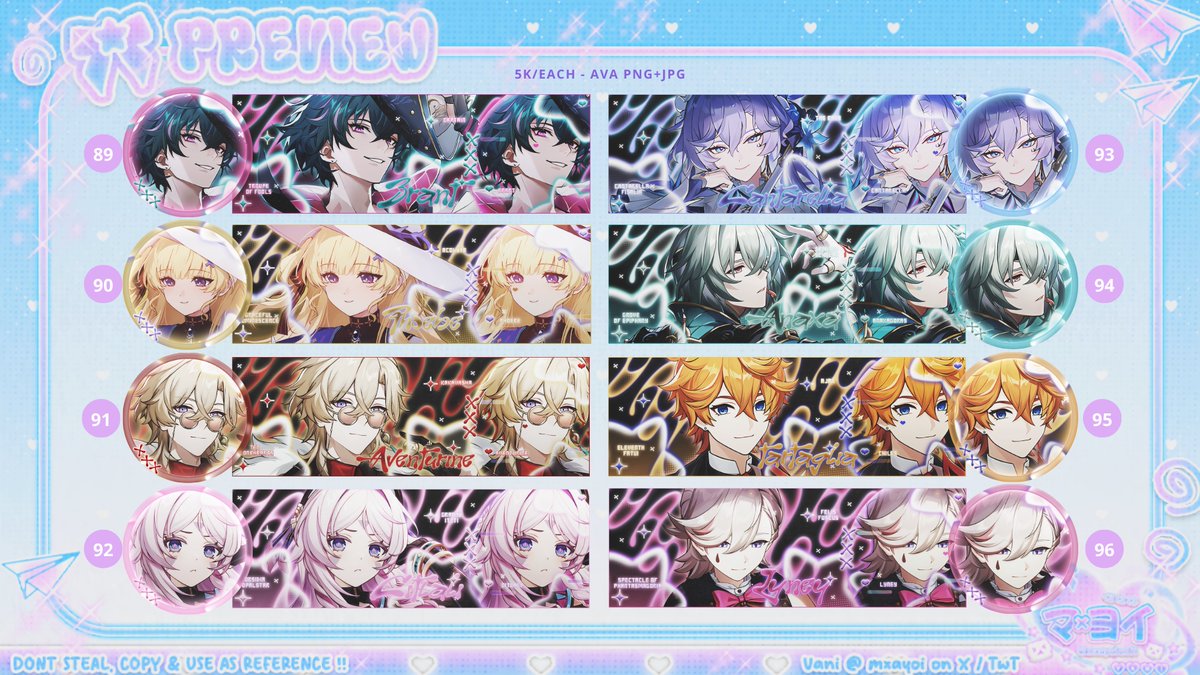 mxayoi's tweet image. 5k-8k / each ♡‧₊˚
Semua ava png+jpg yaa !

[no.73 - 96]