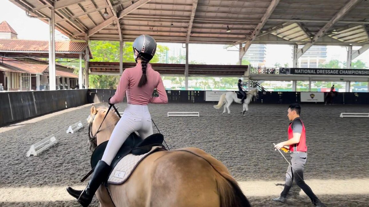 久しぶりに馬に乗っていないので、私の馬は少し言うことを聞かなくなってしまいました。ずっとなだめていました。