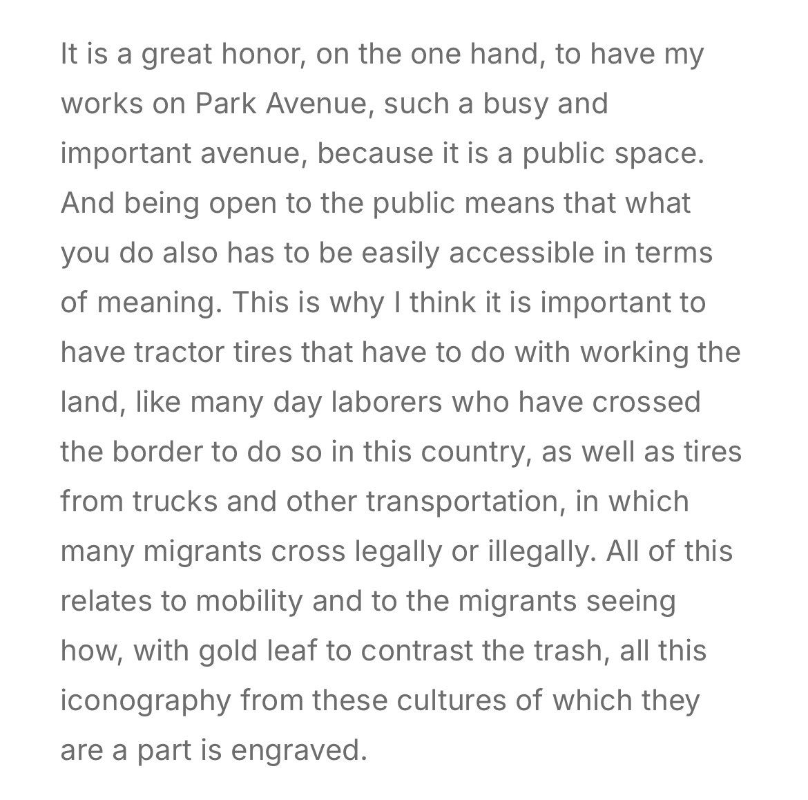 DAKCAR's tweet photo. @typesfast She’s an artist that’s been working with tires for a while. Here’s an excerpt from an interview talking about those when they were in NY. Her name is Betsabe Romero. https://t.co/PtRdMIEq47