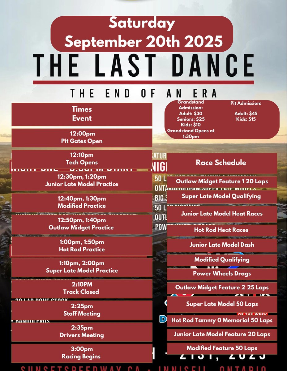 We are excited to get back to <a href="/Sunset_Speedway/">Sunset Speedway</a> this Saturday for their "Last Dance" weekend! We can't thank Tyler Liscum of Overkill Enterprise for buying us a set of tires for the race! We are looking forward to running up front and challenging for the win!