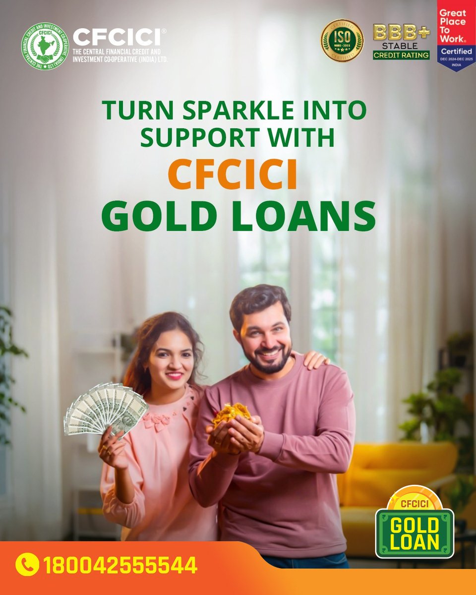 💰✨ Turn your gold into opportunities!
With CFCICI Gold Loans, get instant funds while keeping your treasures safe.
Fast, secure, and trusted.
📞 Call us today: 180042555544
#CFCICI #GoldLoan #SecureFuture #SmartFinance #InstantLoan