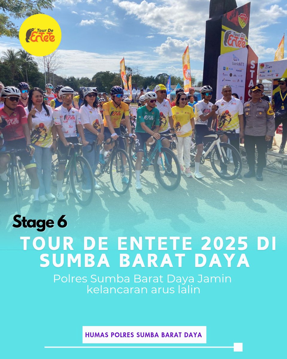HumasSbd_'s tweet photo. Stage 6 
TOUR DE ENTETE DI SUMBA BARAT DAYA 
Polres Sumba Barat Daya jamin kelancaran arus lalin
.
#̤p̤o̤l̤r̤i̤p̤r̤e̤s̤i̤s̤i̤ #tourdeentete #stage6 #humaspolressumbabaratdaya https://t.co/Z96YW7nKzo