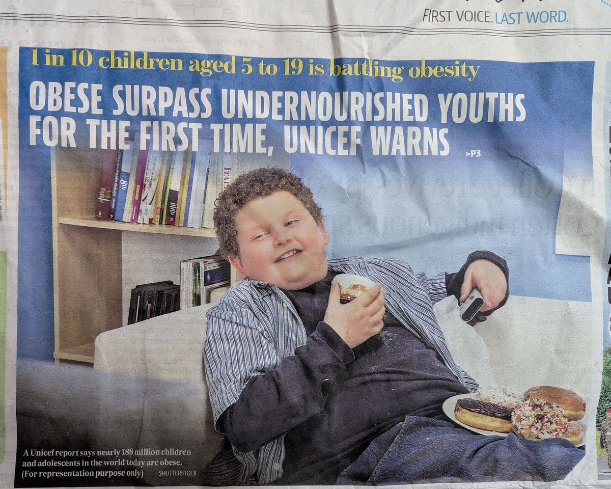 It's a warning sign, balance is tilting towards overweight and obesity, even in kids now.
#obesityisadisease 
#childhoodobesity