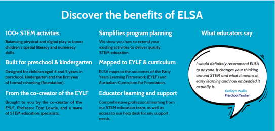 Early Learning STEM Australia (ELSA) tweet media