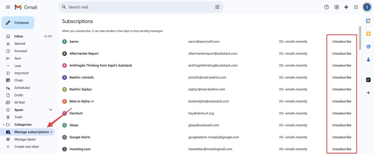 google just killed all the email unsubscribe services