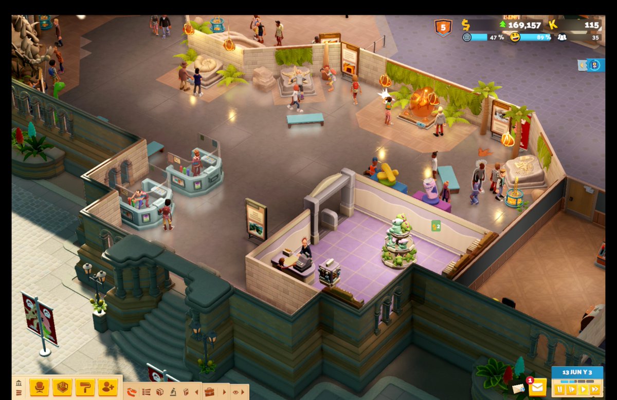 ghosttyped's tweet image. if you&apos;re into strategy/tycoon games like RCT and want to try something new, Two Point Museum is a really well done new game! (also coming to switch oct 28)