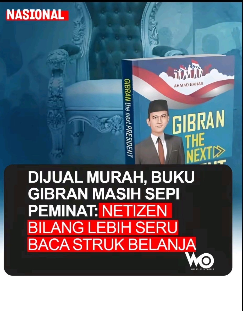 Ya krn orang2 yg mengidolakan dia rata rata ga suka baca. Pendukung dia bukan orang2 dengan kedalaman tp orang2  yg silau dengan superficial things aja. Jd ya sampai kapanpun ga akan laku 😅.