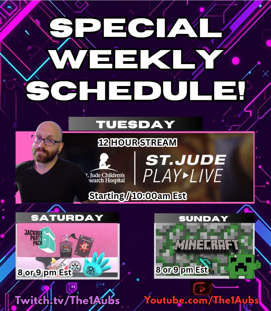 We do these in Honor of my Mom who lost her battle against Cancer on Sept 16th.

This is the Link for the Campaign 
tilt.fyi/nqWZXuJR4S

To Donate! Follow this Link!
tilt.fyi/ibipFY9Gja

<a href="/StJudePLAYLIVE/">St. Jude PLAY LIVE</a>  <a href="/StJude/">St. Jude</a> <a href="/StJudeResearch/">St. Jude Research</a>   <a href="/tiltify/">Tiltify</a>  #playlive2025 <a href="/Twitch/">Twitch</a> <a href="/YouTube/">YouTube</a>