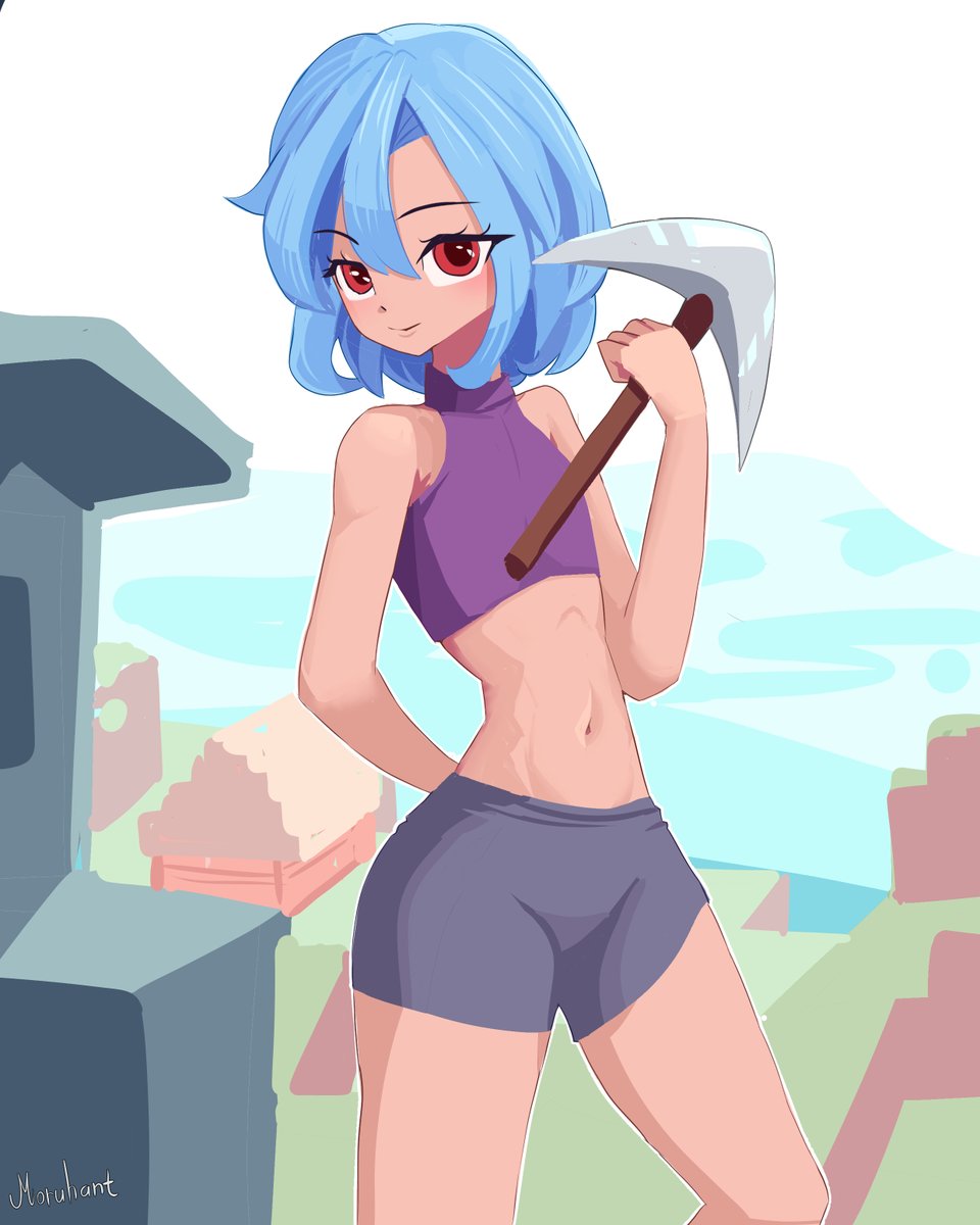 “Let’s play Minecraft!"
 Trying out a new art style here thinking it’s kinda cute. Whatcha think? :)
#Minecraft #ArtistOnTwitter #commissionopen