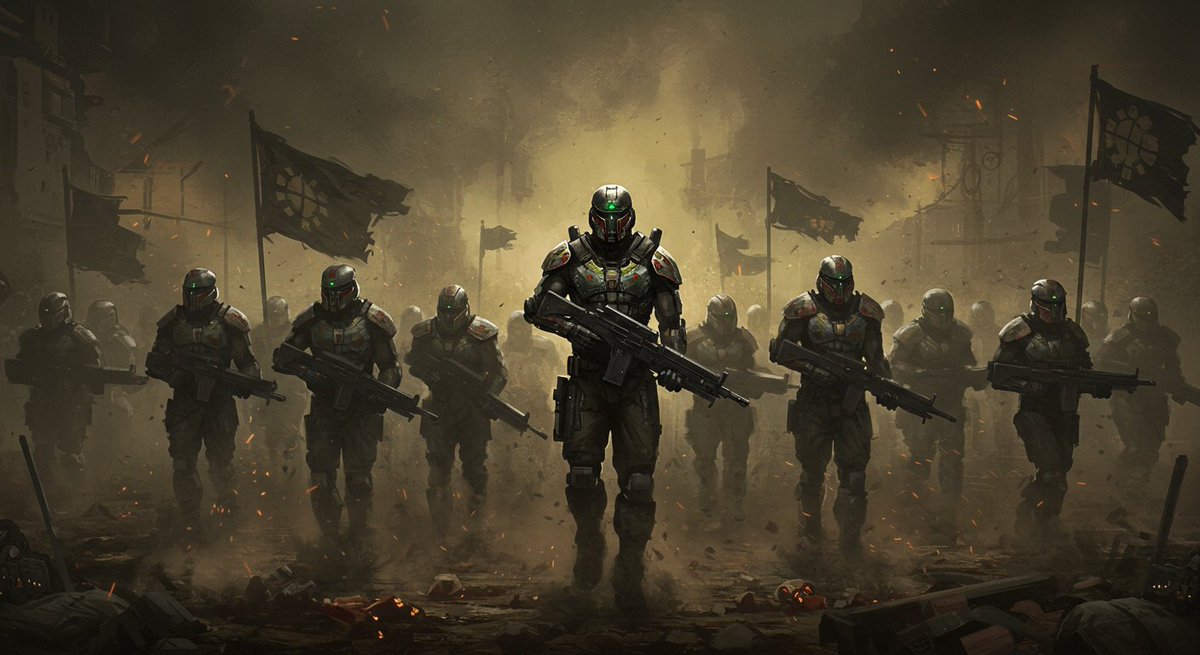 From pixel dust, a legion rises, forged in loyalty, intellect our might.