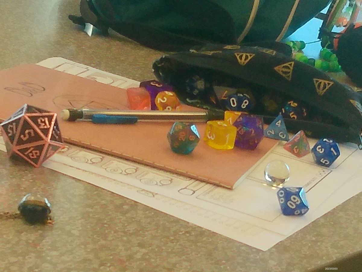 little who loves dnd! playing while little has to be so so fun!! being the dm and curating a special story for you to embark on! make sure to make it super silly to get those little laughs.. even dress up for the immersion. petres character is a play on their species!