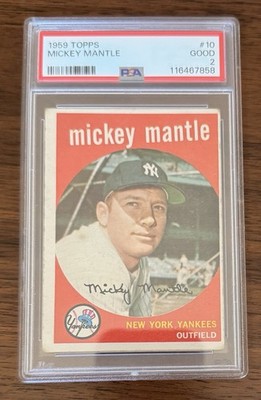 1959 Topps - Mickey Mantle #10 PSA 2- RARE Vintage SSP NY Yankees MLB Baseball #ad #thehobby cardpromoter.com/2025/09/15/bas…