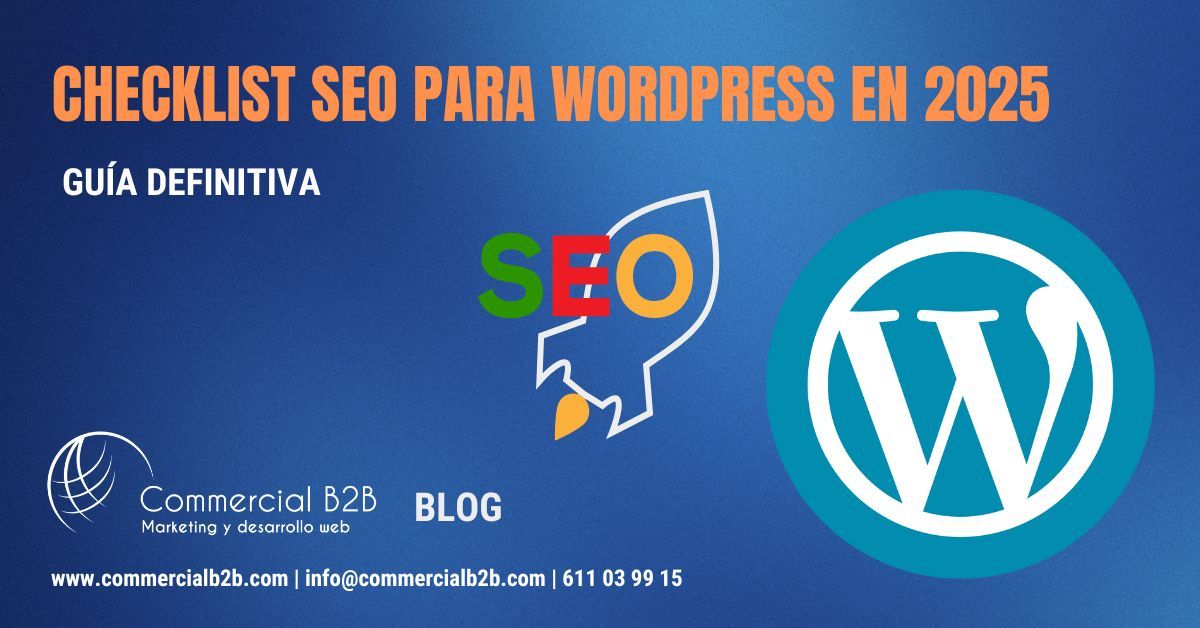 🚀 Tu web puede estar arriba en Google si aplicas esta checklist.

👉 Léelo aquí: commercialb2b.com/checklist-seo-…

#SEOparaWordPress #ChecklistSEO #WordPressSEO #SEO2025 #PosicionamientoWeb #AgenciaSEO #ComercialB2B #Soria #NegociosSoria #EmpresasSoria #MarketingSoria