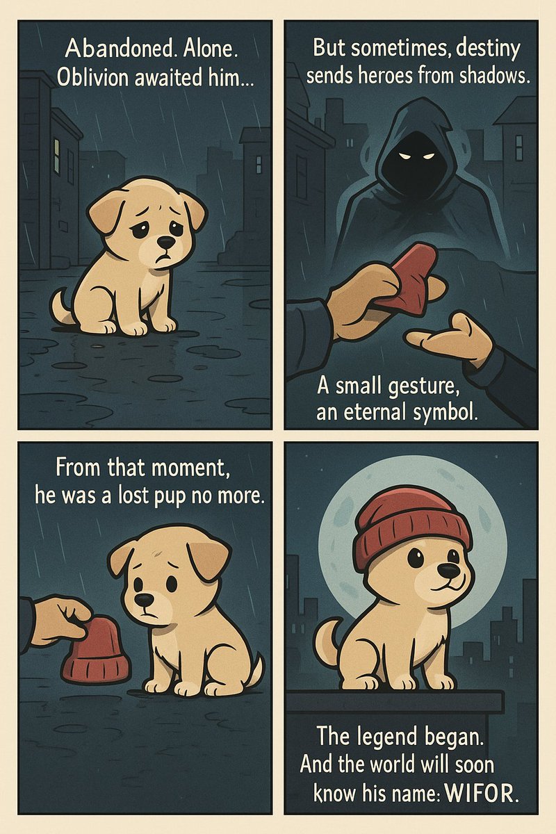 MariusBalau's tweet photo. 🌑 In the shadows, a cry was left unheard.
🐾 A pup abandoned, forgotten by the world.
✨ Until the mysterious figure came… and gave him a legacy.

Now the streets whisper his name.
⚡ WIFOR.
The legend is rising.

#Wifor #CryptoLegend #DarkOrigins #Solana #MemeCoin https://t.co/4hsE2u13bq