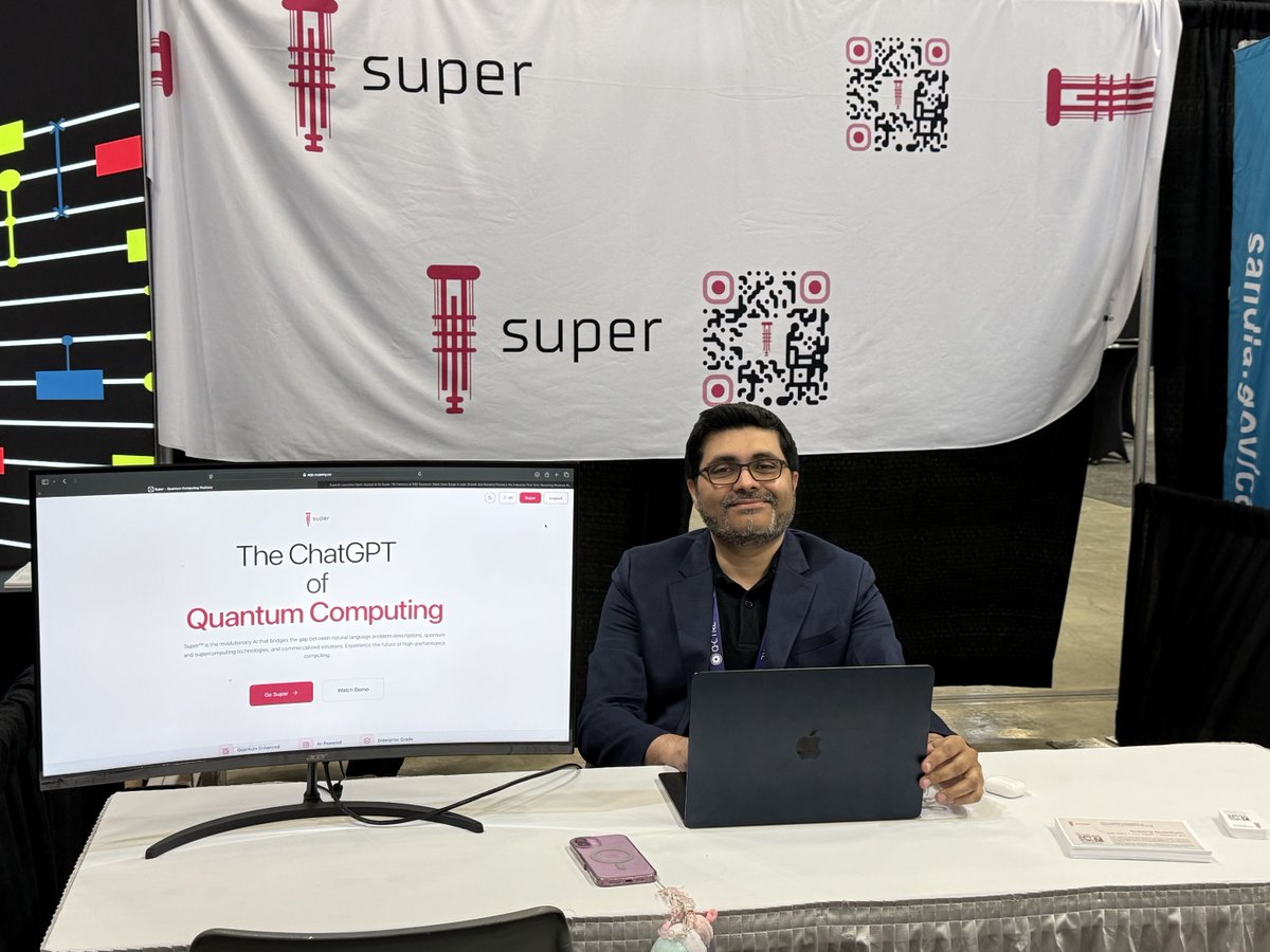 SuperQ_Quantum's tweet image. SuperQ team rocked at the IEEE Quantum Week turning heads with the Super platform - the ChatGPT of #quantum and #supercomputing $QBTQ $QBTQF