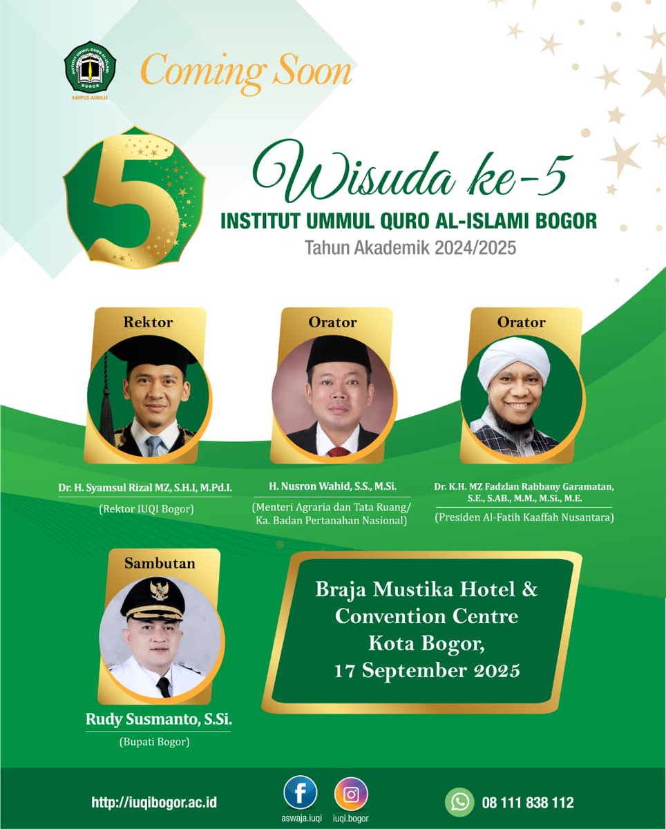 Mohon Doanya semoga acaranya berjalan sukses, dan selamat bagi para wisudawan semoga ilmu yang diterima bermanfaat.