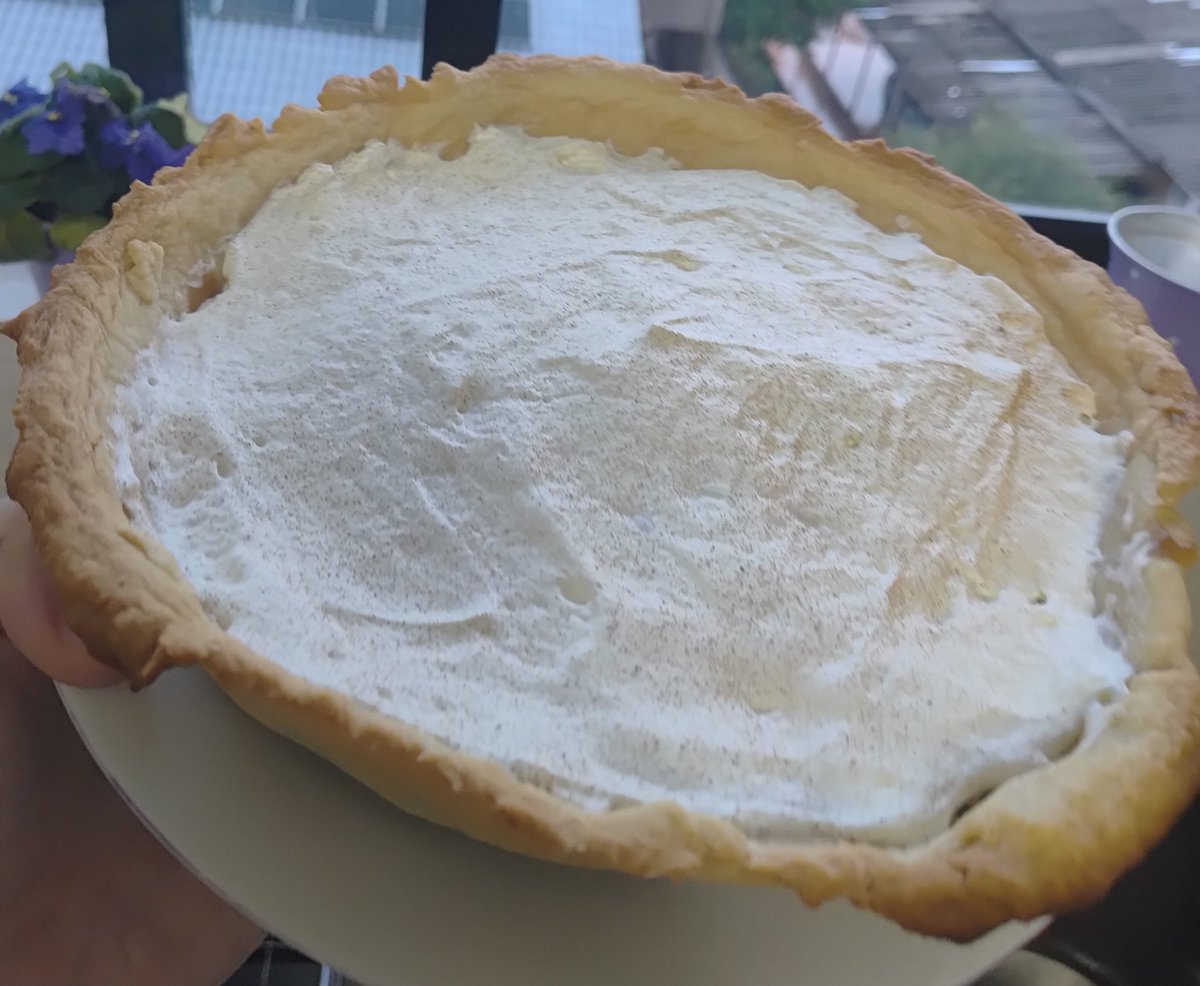 I made a butterscotch cinnamon pie
It's not much nor is it pretty but  
Happy birthday Undertale!