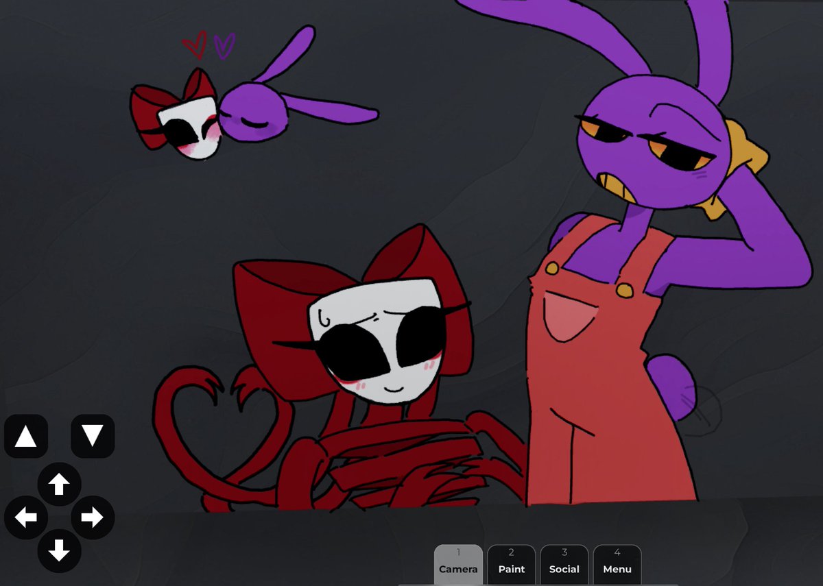 "Mwhehehe I drew more Ribbun on Roblox cause I was bored. Anyways eat up!❤️💜"
#TADC #TheAmazingDigitalCircus #Jax #Gangle #Jaxxgangle #ribbun