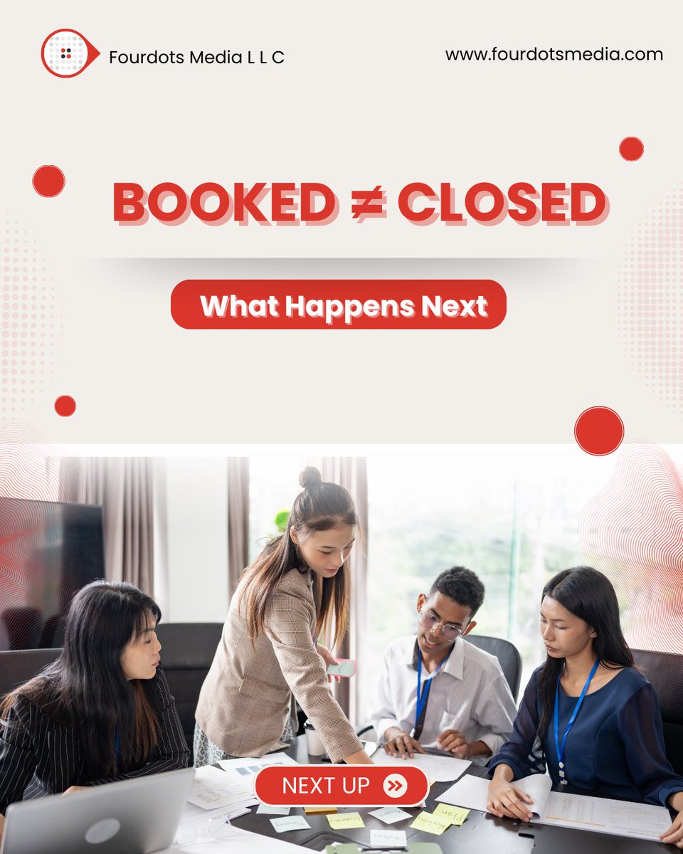 fourdots86's tweet photo. π
Booked β Closed.
The real win is turning meetings into signed deals. Optimize pre-call prep, personalize follow-ups, and keep sales + marketing in sync.
#B2BLeadGen #AppointmentGeneration #SalesFunnel #RevenueGrowth #PipelineOptimization #LeadGenStrategy #B2BMarketing https://t.co/9kyjPPumrO