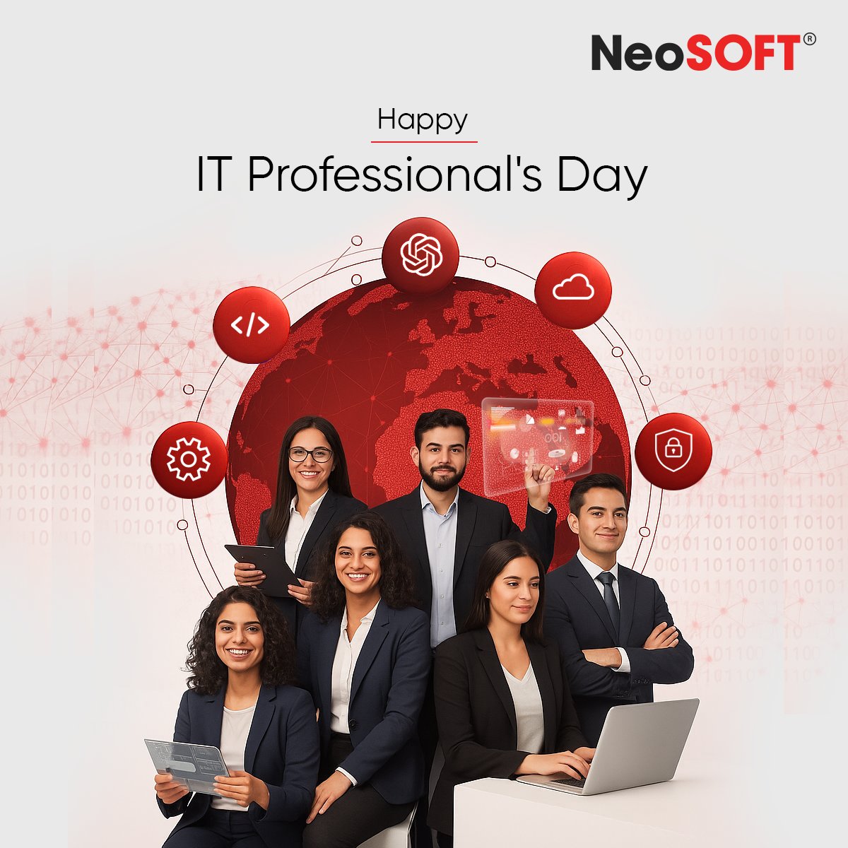 neosoftofficial's tweet image. 💻✨Happy IT Professionals Day!✨💻
At NeoSOFT, our developers are the driving force behind every solution we deliver.🚀🌐
Here’s to those who make #TechThatTransforms, every single day. 🙌
#NeoSOFT #ITProfessionalsDay #DigitalInnovation #BehindTheCode #CelebratingExcellence