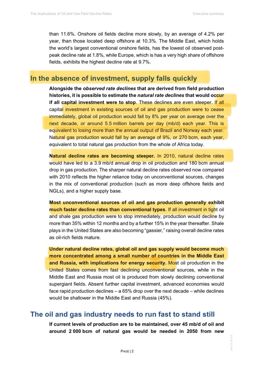 Javier Blas (@javierblas) on Twitter photo The IEA further walks away from its “no investment needed” message, warning that accelerating decline rates for oil and gas signals a need for strong annual spending to sustain production.
#OOTT
Link to <a href="/IEA/">International Energy Agency</a> report: iea.org/reports/the-im… The IEA further walks away from its “no investment needed” message, warning that accelerating decline rates for oil and gas signals a need for strong annual spending to sustain production.
#OOTT
Link to <a href="/IEA/">International Energy Agency</a> report: iea.org/reports/the-im…