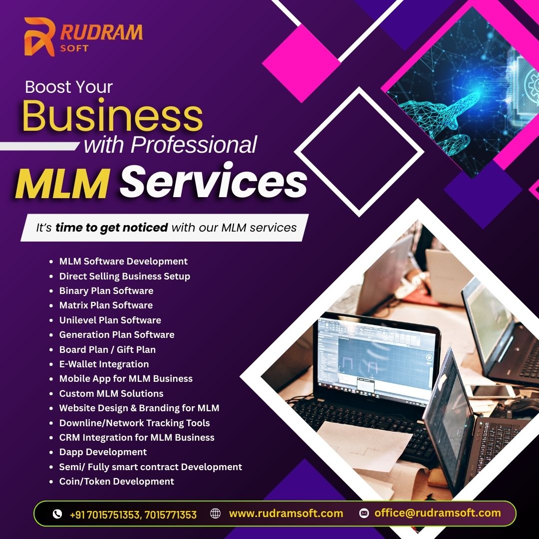 RudramSoft's tweet photo. Boost Your Business with Professional MLM Services!
📲 Get started today and watch your business scale!
✅ https://t.co/SUGVJ7gVz7
📞 +91 70157 51353

#MLM #MLMSoftware #DirectSelling #BusinessGrowth #Entrepreneurship #MLMSolutions #NetworkMarketing #BinaryPlan #MatrixPlan https://t.co/0hwsjWRz1O