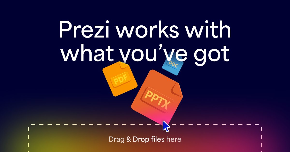 prezi's tweet image. Upload your files (PPT, Word, PDF) and let Prezi AI transform them into polished, engaging presentations, instantly. ✨
#PreziAI #AIWorkflow #PresentationTool