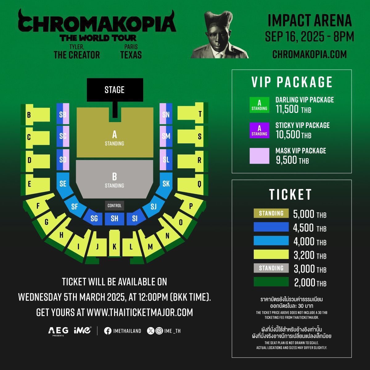 ตามหา ticke con #TylerTheCreatorinbkk  โซน A ( DARLING VIP PACKAGE ) 1 ใบ ฮะ 

#TylerWORLDTOURinBKK 
#TylerTheCreatorInManila