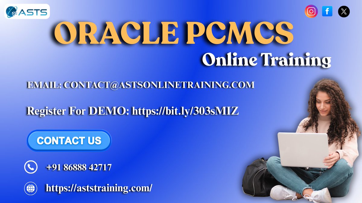 AstsTraining's tweet image. 𝐑𝐞𝐠𝐢𝐬𝐭𝐞𝐫 𝐟𝐨𝐫 𝐃𝐞𝐦𝐨 𝐨𝐧 𝐎𝐑𝐀𝐂𝐋𝐄 PCMCS: bit.ly/303sMIZ
𝐊𝐧𝐨𝐰 𝐌𝐨𝐫𝐞: aststraining.com
#OraclePCMCSNewBatch #PCMCSOracle #PCMCSCourse #PCMCSOnlineTraining #PCMCSTraining #oraclepcmcs #PCMCSTraininginHyderabad #PCMCSOnlineCourse